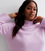 New Look Curves Lilac Knit High Neck Jumper